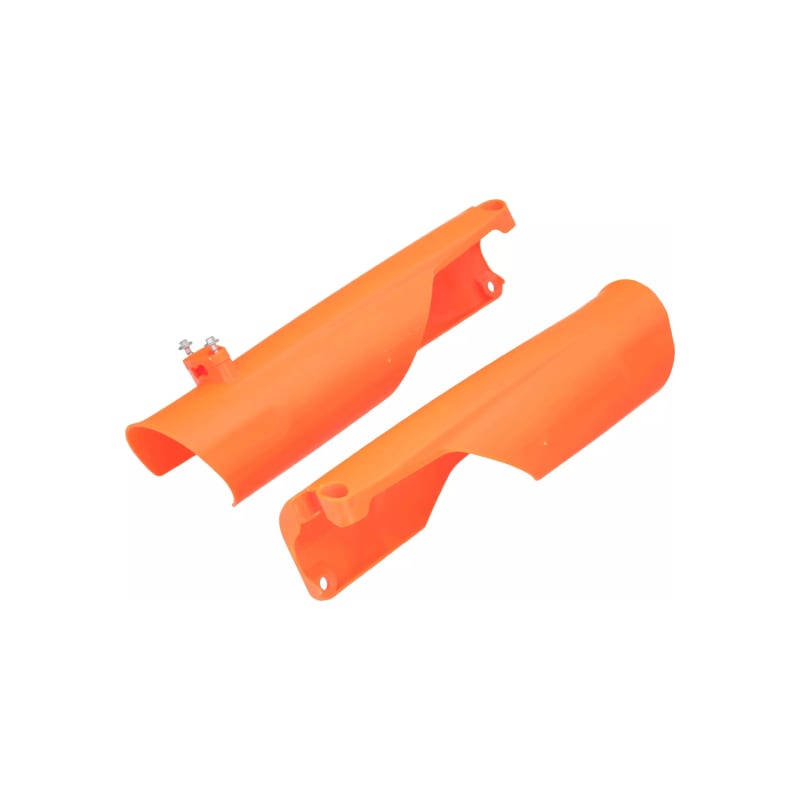 Osłony przedniego zawieszenia Polisport pomarańczowe fluo KTM SX SXF 23-26 EXC EXCF 24-26 Husqvarna TE TC FE FC 24-26