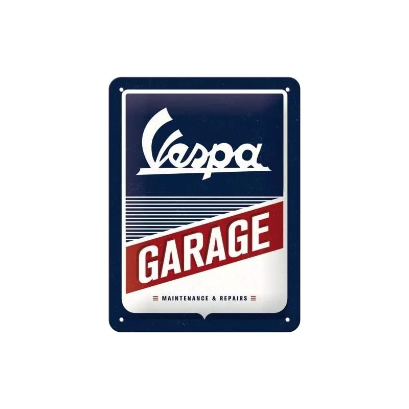 Plakat blaszany 15x20cm Vespa Garage