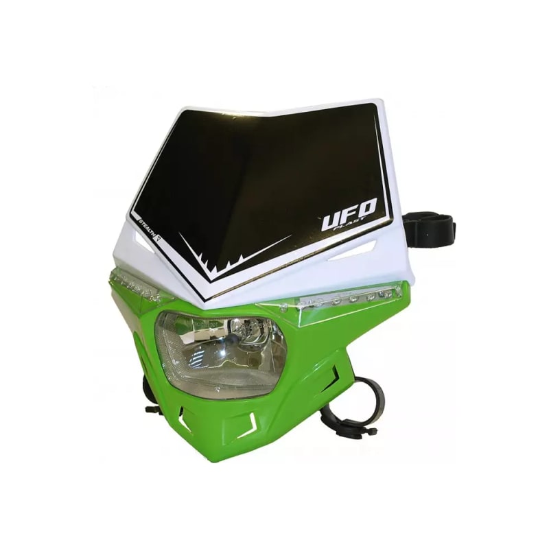 Lampa owiewka przód UFO Stealth z dodatkowymi światłami LED homologacja zielony