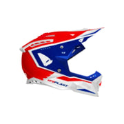 Kask motocyklowy cross enduro UFO Echus czerwony/niebieski/biały L