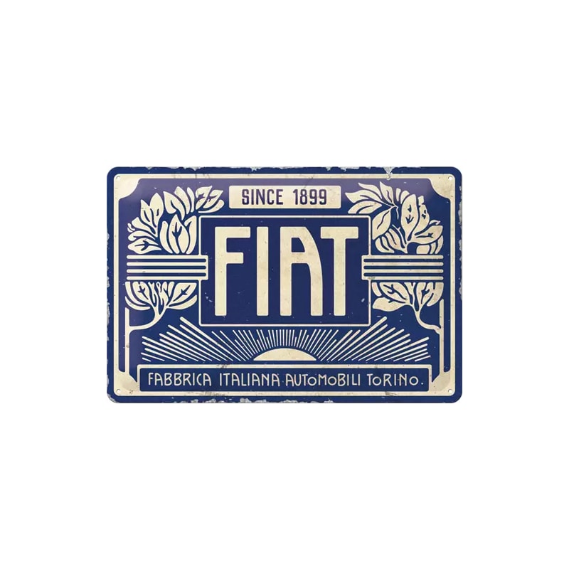 Plakat blaszany 20x30cm Fiat Since 1899