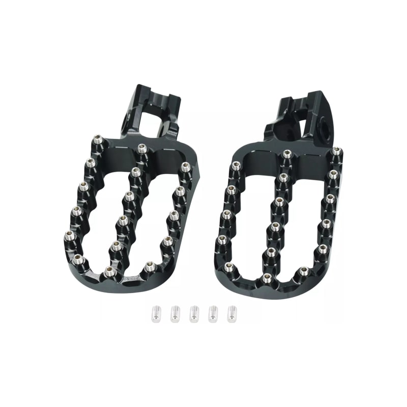 Podnóżki kierowcy kute CNC HLP KTM EXC-F 350 500 17-23 czarne