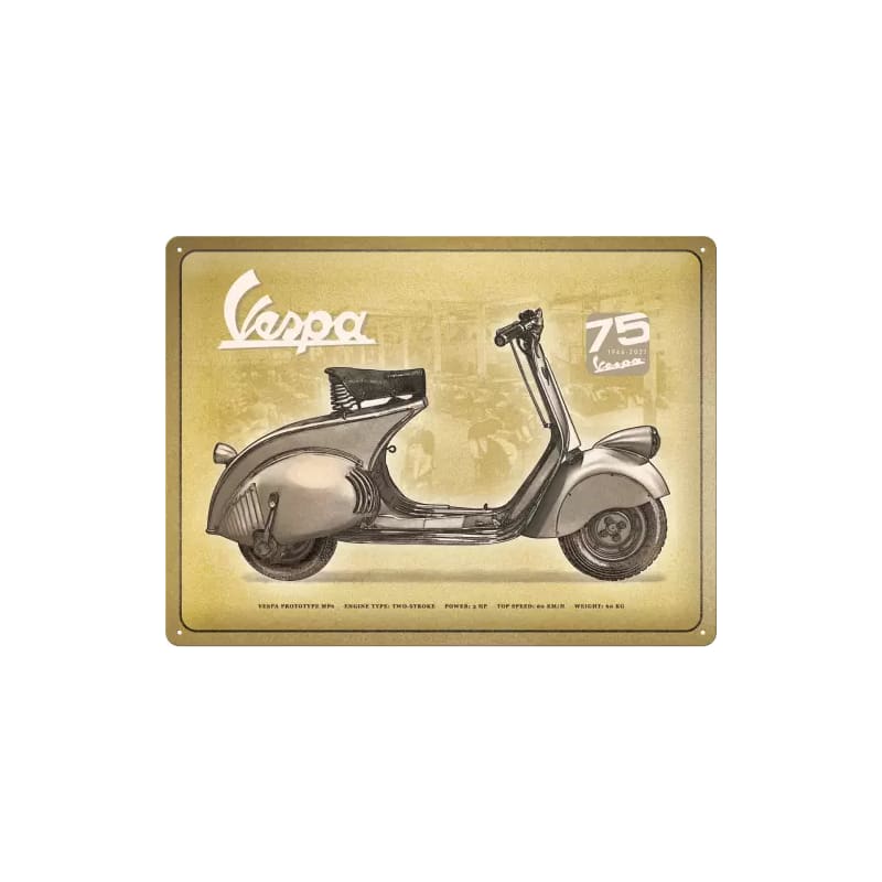 Plakat blaszany 30x40cm Vespa 75