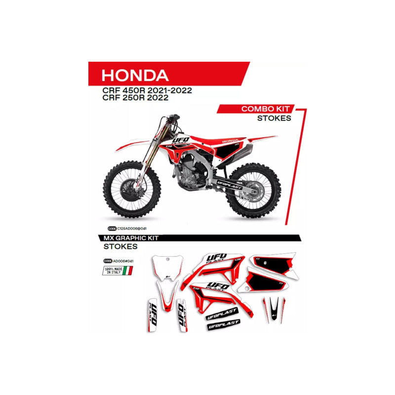 Okleina motocyklowa UFO Stokes Honda CRF 250R 22 CRF 450R 21-22 czarny