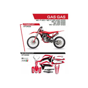 Okleina motocyklowa UFO Stokes GAS GAS MC 125 21-22 MC 250 22 MCF 250 350 450 21-22 czerwony