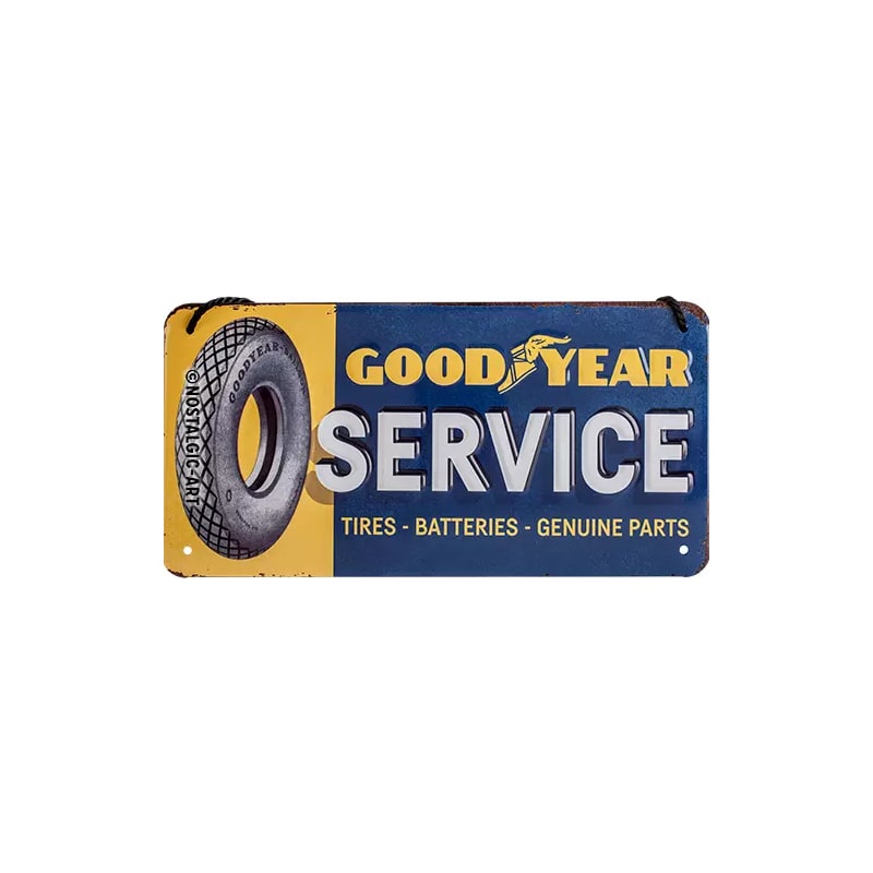 Zawieszka blaszana na ścianę 10x20cm Goodyear Service