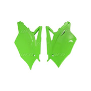 Komplet plastikowych osłon bocznych tylnych UFO Kawasaki KXF 450 16-18 KXF 250 17-20 zielone