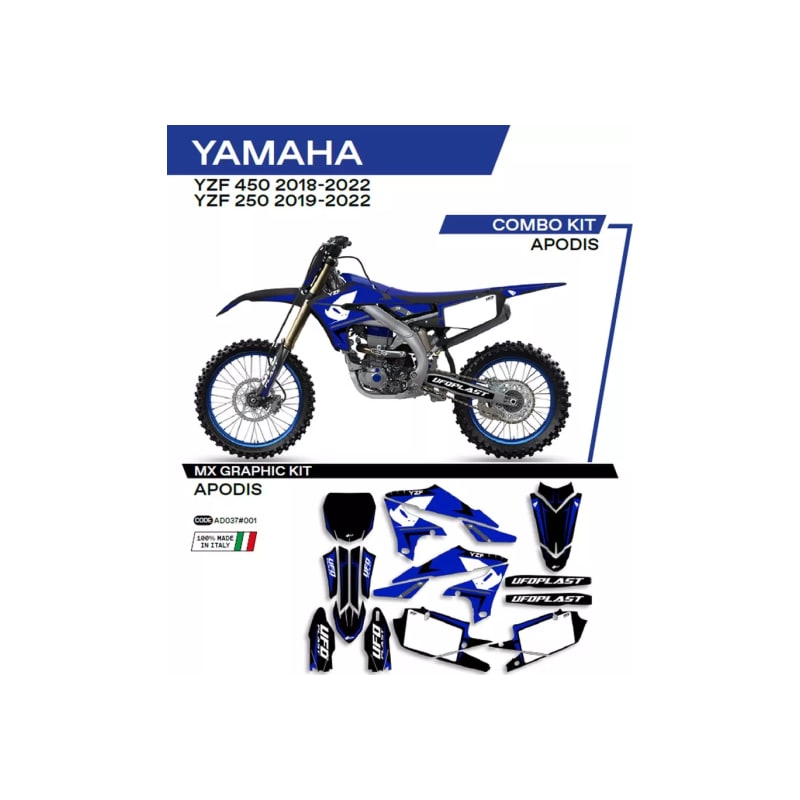 Okleina motocyklowa UFO Apodis Yamaha YZF 250 19-22 YZF 450 18-22 czarny