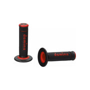 Manetki kierownicy Domino A190 Offroad X-treme czarny czerwony 22mm 120/123mm zamknięte