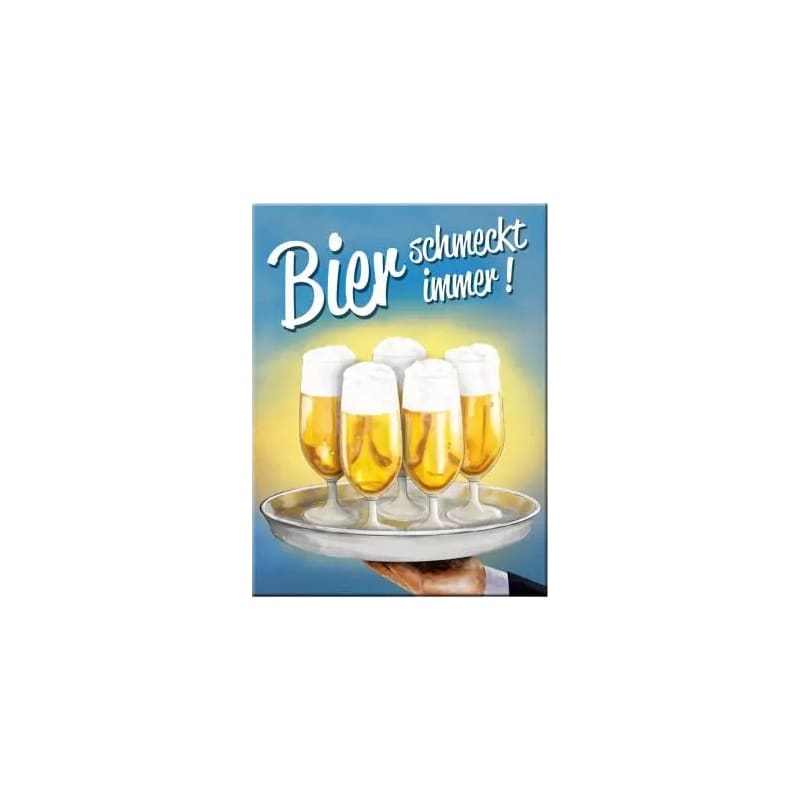 Magnes na lodówkę 6x8cm Bier schmeckt immer Tablett