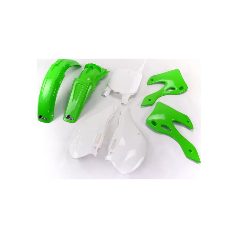 Komplet plastików UFO Kawasaki KX 125 250 00-02 zielony biały