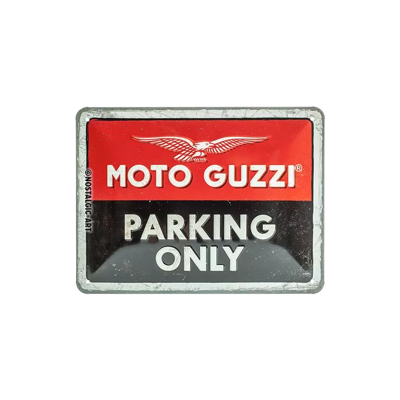 Plakat blaszany 15x20cm Moto Guzzi Parking Only