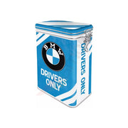 Puszka blaszana z klipsem BMW Drivers only