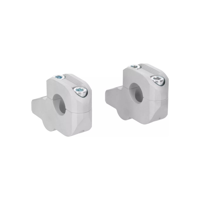 Adapter podwyższenie kierownicy HLP 25mm z przesunięciem 25mm + mocowanie 22/22mm srebrny
