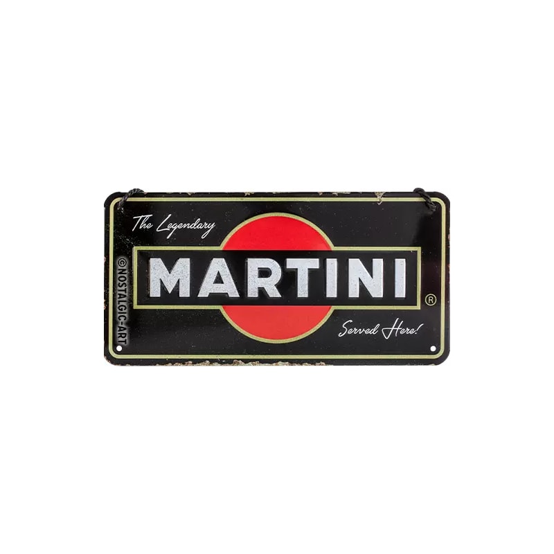 Zawieszka blaszana na ścianę 10x20cm Martini Served Here