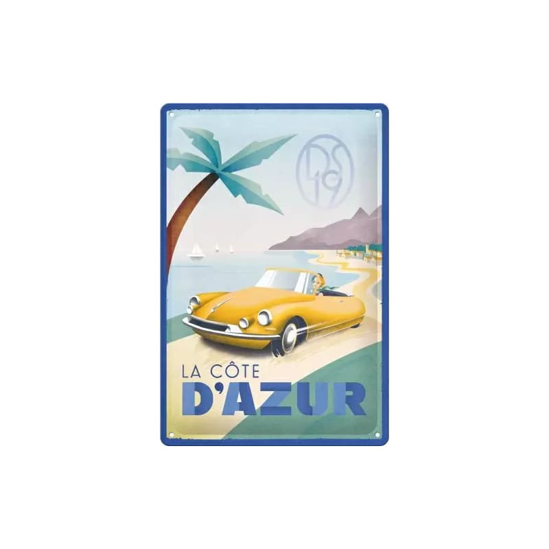 Plakat blaszany 20x30cm Citroen DA La Cote D`Azur DS19