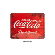 Plakat blaszany 15x20cm Coca-Cola-Logo