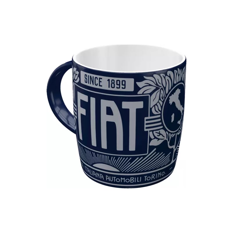 Kubek ceramiczny Fiat Since 1899 Logo Blue