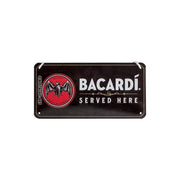 Zawieszka blaszana na ścianę 10x20cm Bacardi Served Here