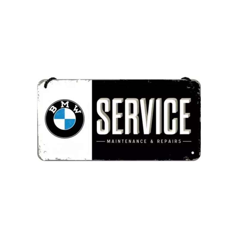 Zawieszka blaszana na ścianę 10x20cm BMW Service