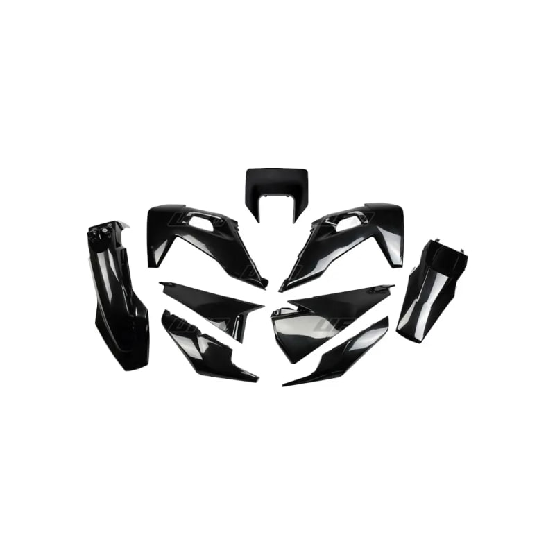 Komplet plastików UFO Husqvarna TE TX FE 20 z osłoną lampy czarny