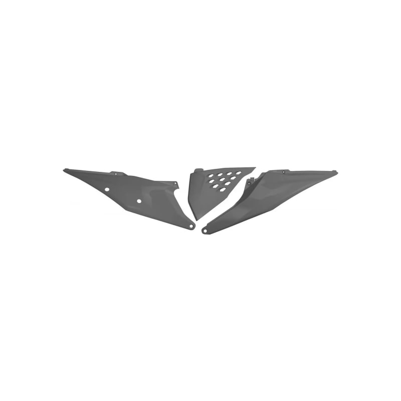 Komplet plastikowych osłon bocznych tylnych UFO KTM EXC 125 150 250 300 EXC-F 250 350 450 500 20-21 SX 150 250 SX-F 250 350 450 19-21 z pokrywą filtra szary