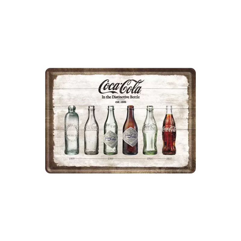 Pocztówka blaszana 14x10cm Coca-Cola Bottle