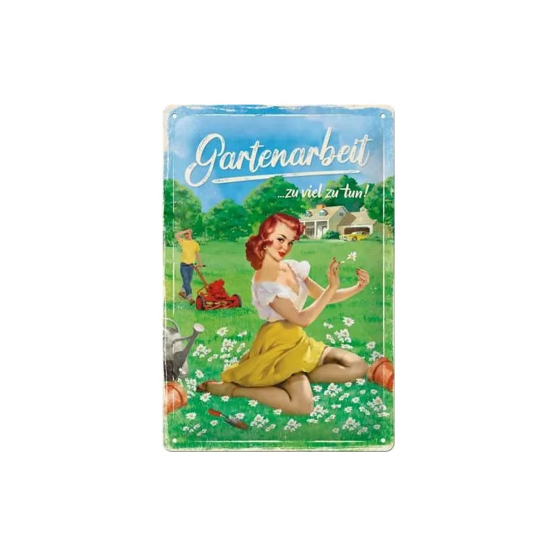 Plakat blaszany 20x30cm Gartenarbeit Special