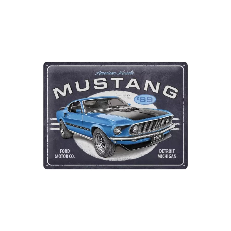 Plakat blaszany 30x40cm Ford Mustang 1969