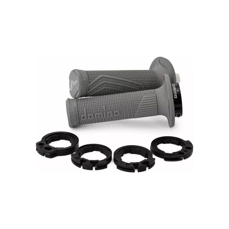 Manetki kierownicy Domino D-Lock D100 Off-Road 2 linki szare