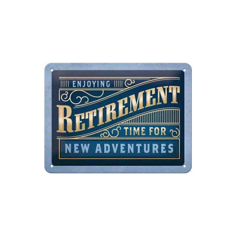 Plakat blaszany 15x20cm Retirement