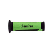 Manetki kierownicy Domino A350 Touring czarny zielony 22mm 120mm otwarte
