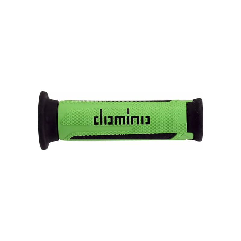 Manetki kierownicy Domino A350 Touring czarny zielony 22mm 120mm otwarte