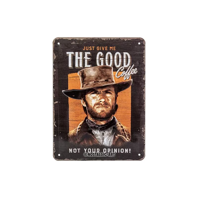 Plakat blaszany 15x20cm The Good Coffee