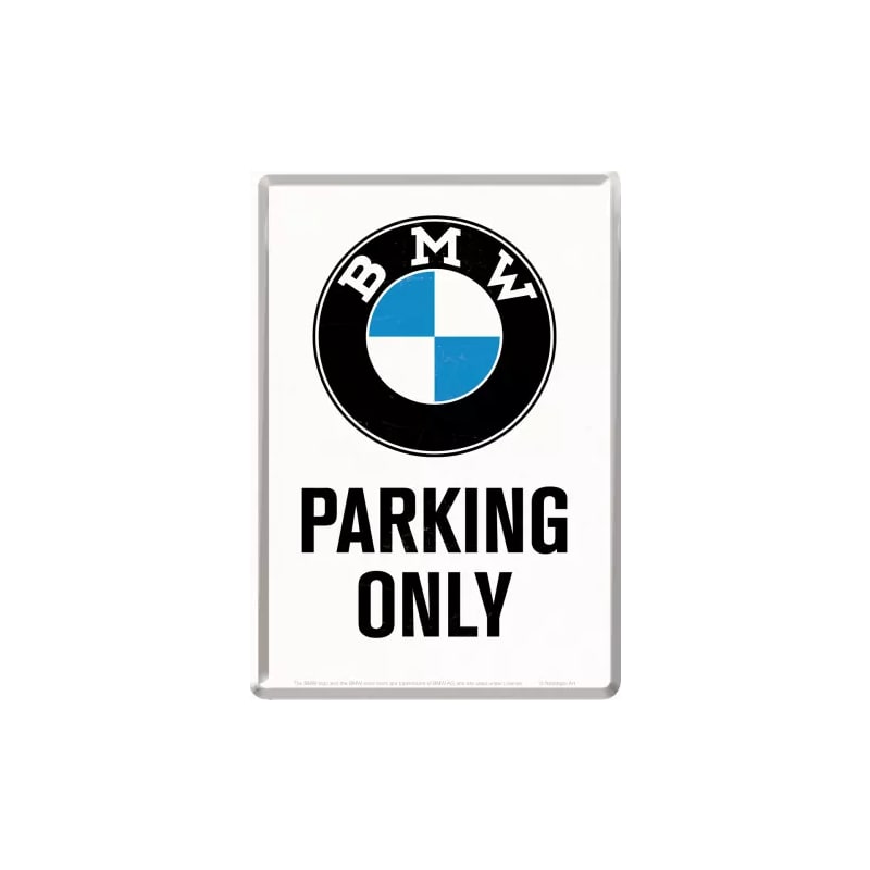 Pocztówka blaszana 14x10cm BMW-Parking Only