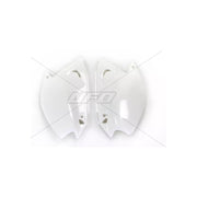 Komplet plastikowych osłon bocznych tylnych UFO Kawasaki KX 125 250 03-17 białe
