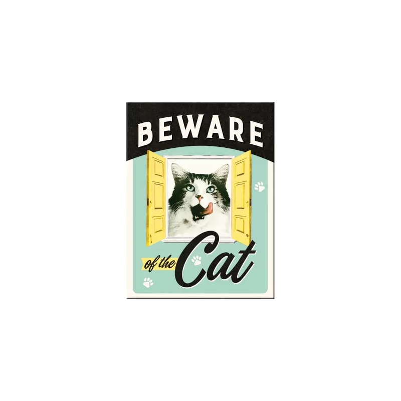 Magnes na lodówkę 6x8cm Beware of the Cat