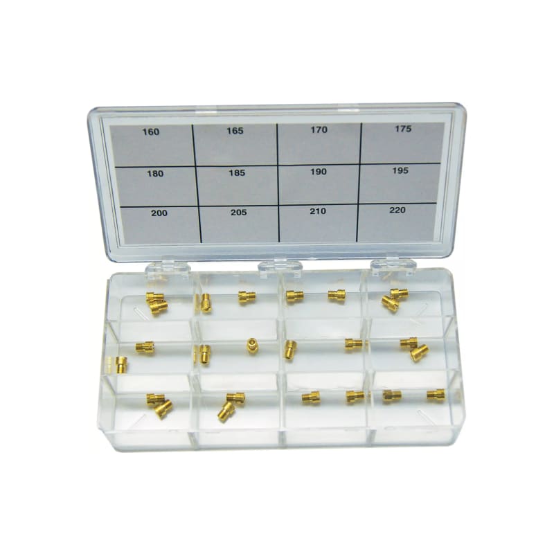 Zestaw dysz gaźnikowych EBC typ Keihin [160-220] 24 szt.