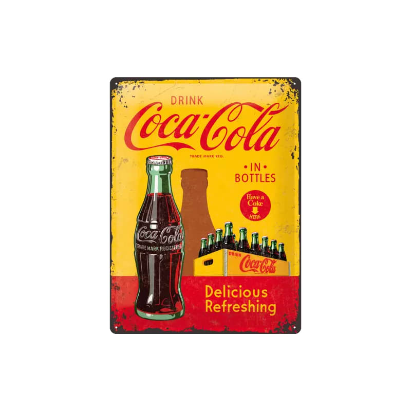 Plakat blaszany 30x40cm Coca-Cola-In Bottles