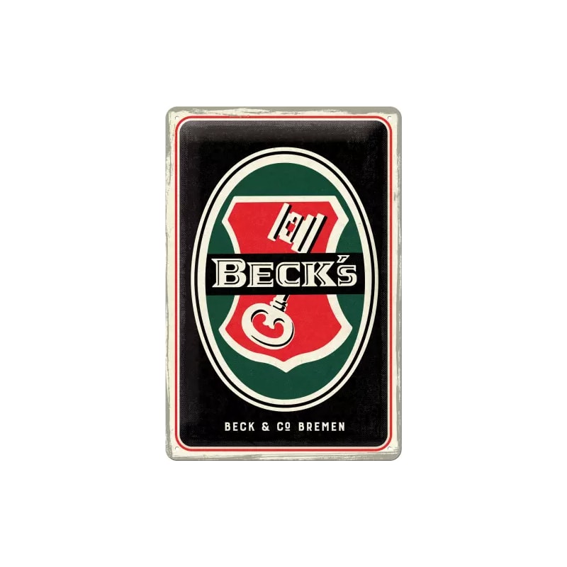 Plakat blaszany 20x30cm Becks Key Logo