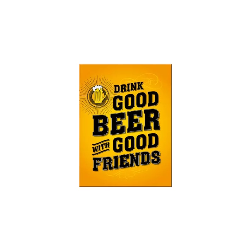 Magnes na lodówkę 6x8cm Drink Good Beer