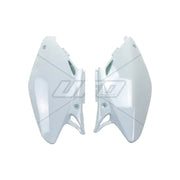 Komplet plastikowych osłon bocznych tylnych UFO Honda CR 125 250 02-04 białe