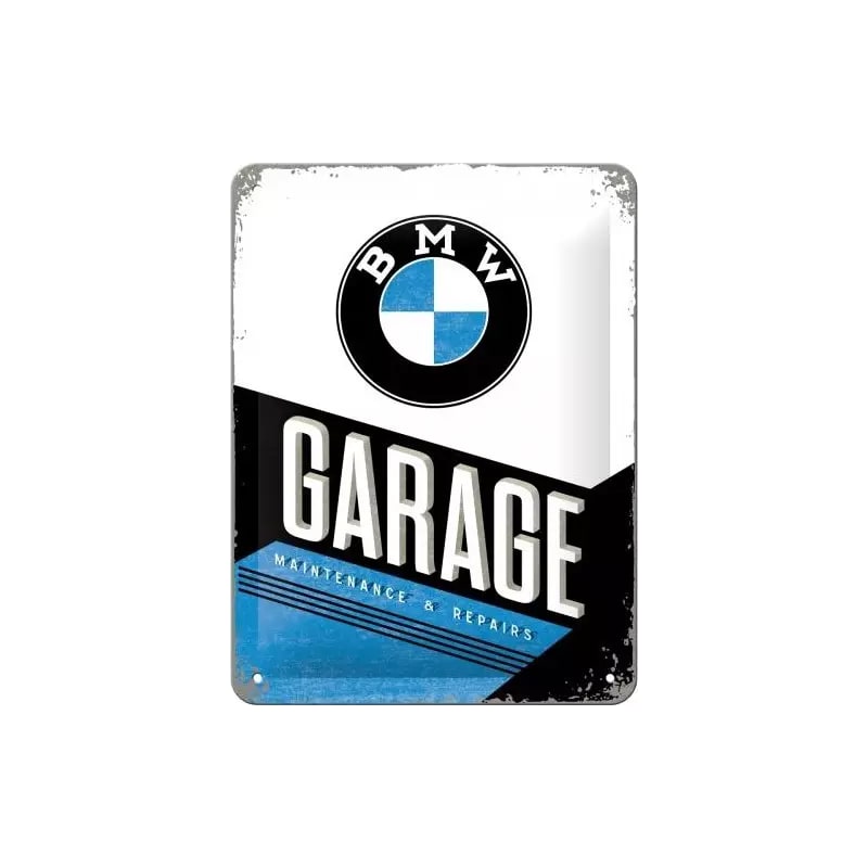 Plakat blaszany 15x20cm BMW Garage