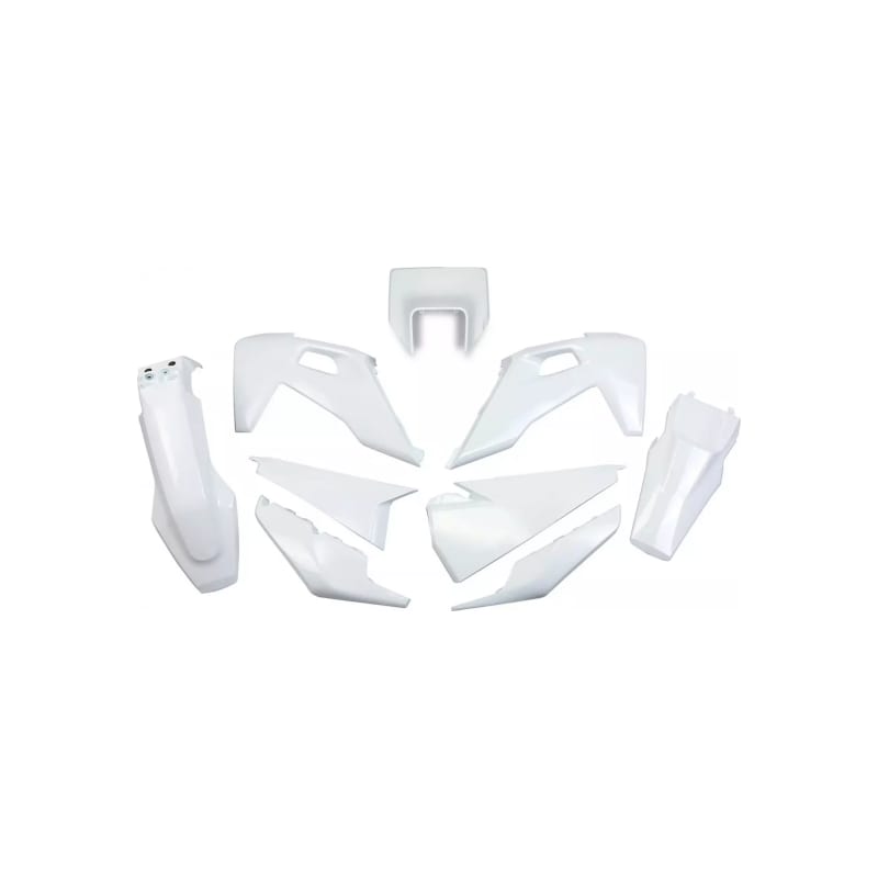Komplet plastików UFO Husqvarna TE TX FE 20-22 z osłoną lampy  OEM (biały)
