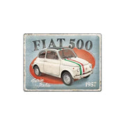 Plakat blaszany 30x40cm Fiat 500 Turin Italia