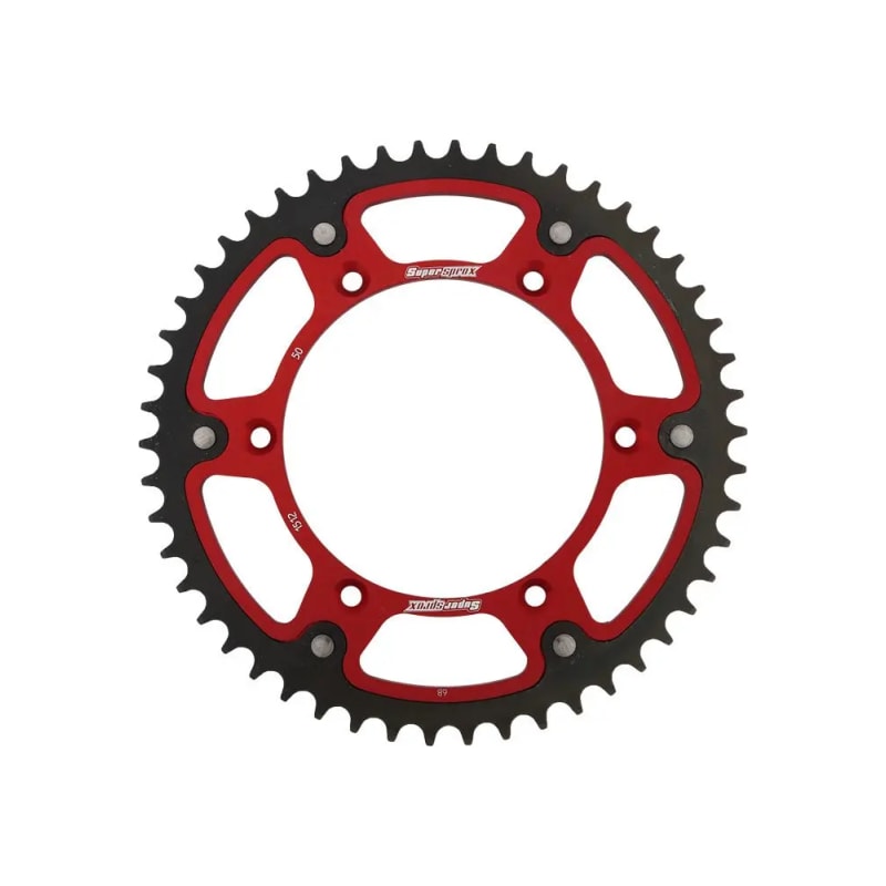Zębatka tył duraluminiowa Supersprox Stealth RST-1512:48 48z rozmiar 520 czerwony