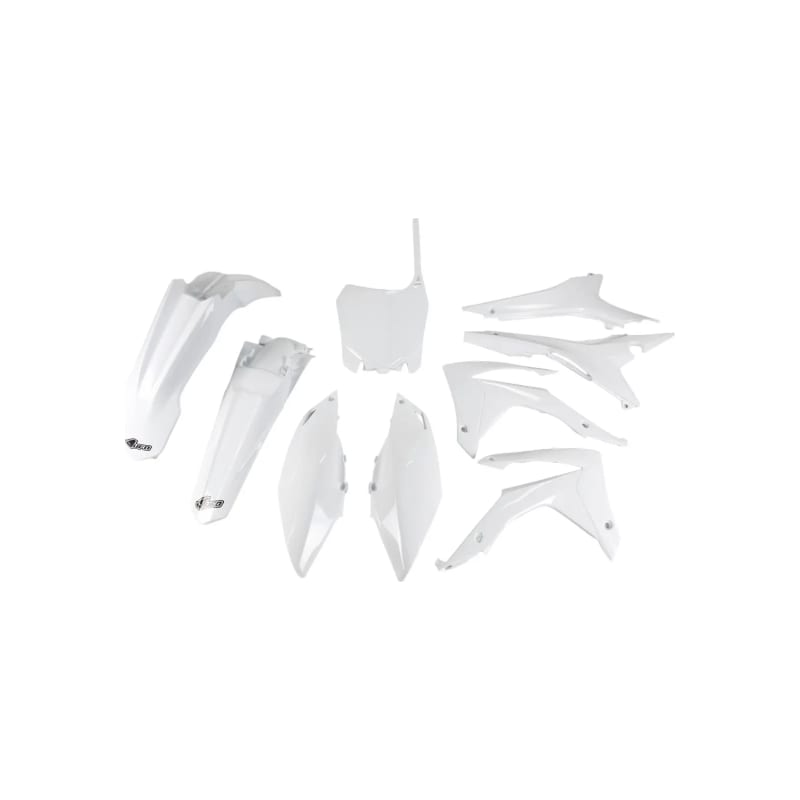 Komplet plastików UFO Honda CRF 250R 14-17 CRF 450R 13-16 z osłonami filtra biały