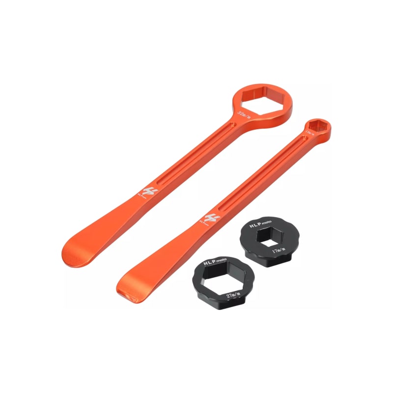 Łyżki do opon motocyklowych HLP kute z kluczami 32mm+27mm+13/10mm+17mm łatwy montaż opony