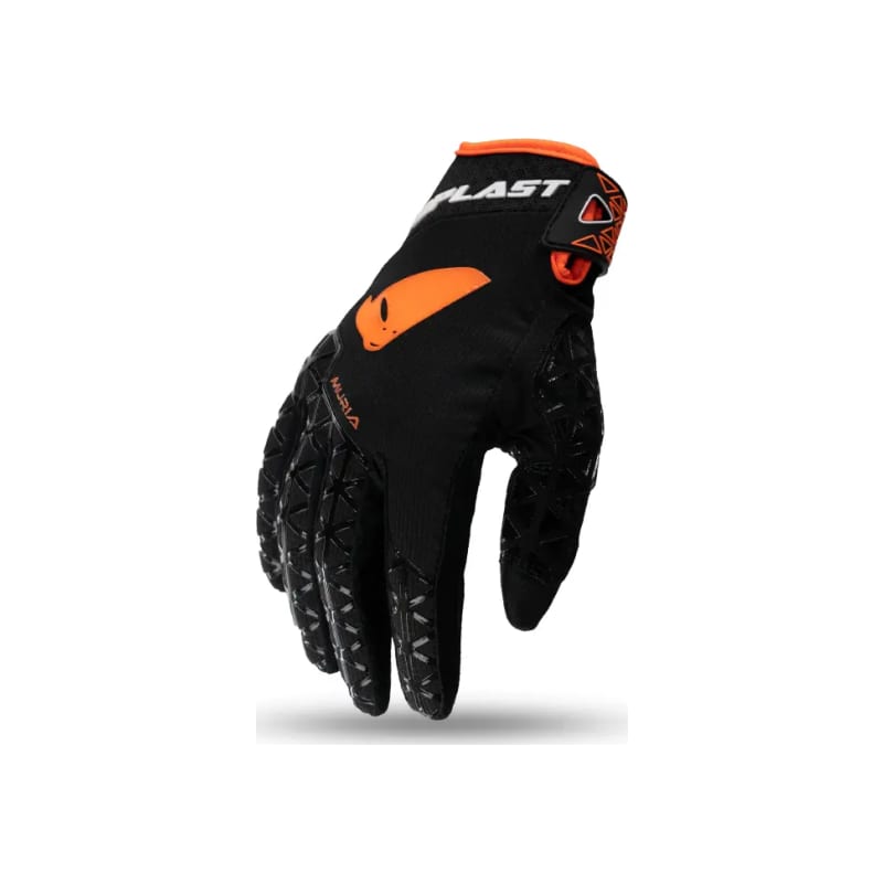 Rękawice motocyklowe cross enduro UFO Muria czarny pomarańczowy fluo L