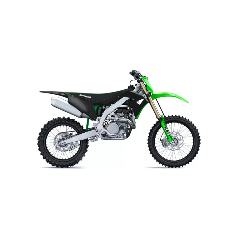 Komplet plastików UFO Kawasaki KXF 250 2021 KXF 450 19-21 czarny zielony w zestawie osłony amortyzatora oraz naklejki